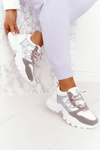 Damskie Sneakersy Na Masywnej Podeszwie Białe Power