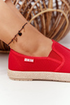 Espadryle Na Plecionej Podeszwie Big Star DD274018 Czerwone