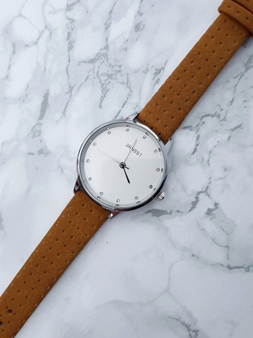 Damski Zegarek Ernest Ethienne Brązowy