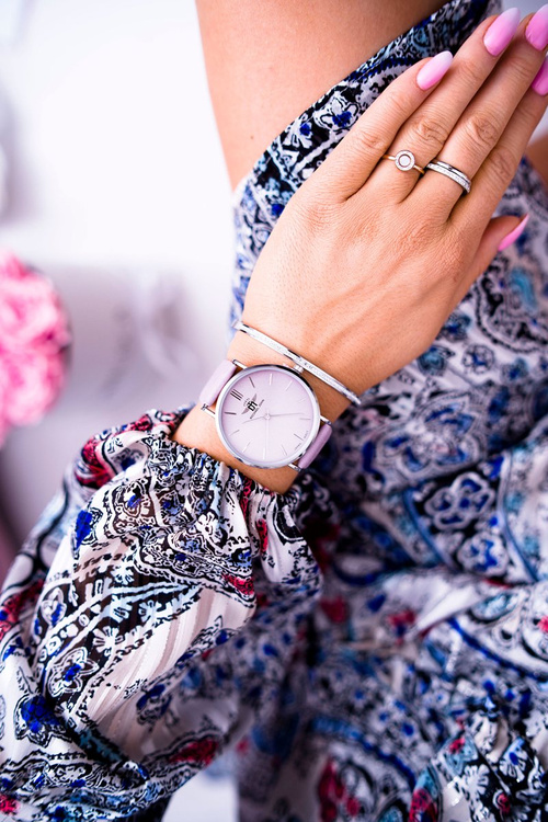 Damski Zegarek Michael John Fioletowy Florence