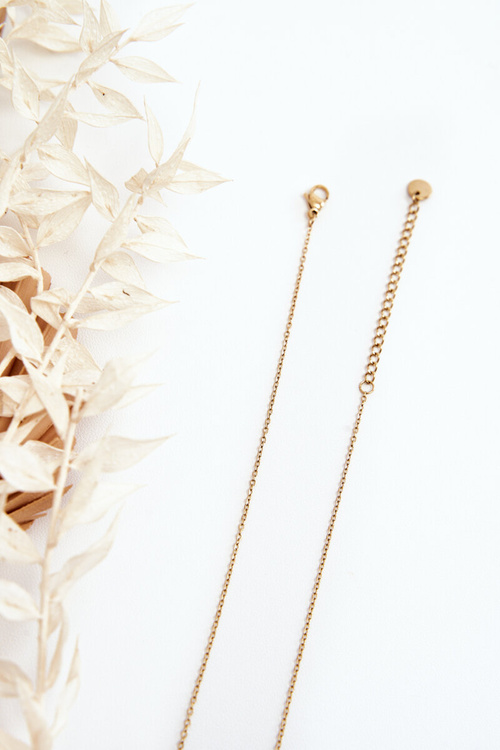 Damski Łańcuszek Z Kołem I Koniczyną Złoty