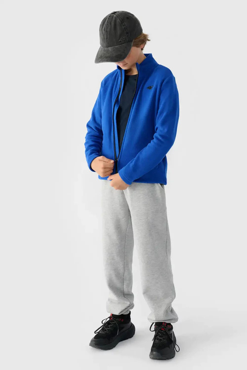 Chłopięcy Polar Ze Stójką 4F 4FJWMM00TFLEM245-36S Niebieski