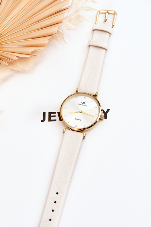 Damski Skórzany Zegarek Giorgio&Dario Biały