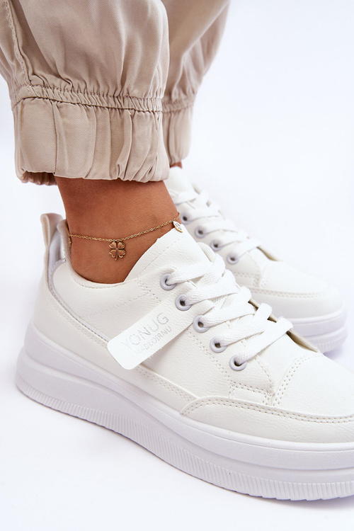 Klasyczne Damskie Buty Sportowe Białe Ronesha