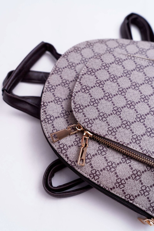 Klasyczny Plecak Damski Kawowy Elegancki