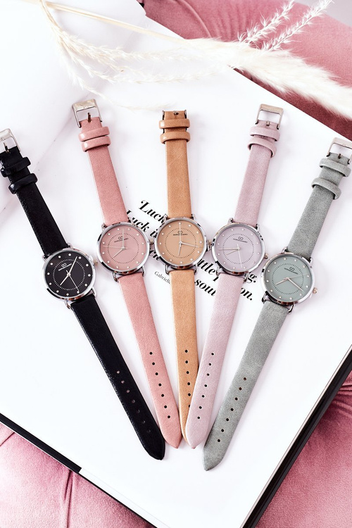 Zegarek Na Skórzanym Pasku Giorgio&Dario Różowy