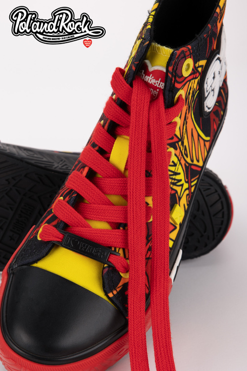 Trampki Pol'and'Rock Festival X Big Star SS174501 Czarno-Czerwone