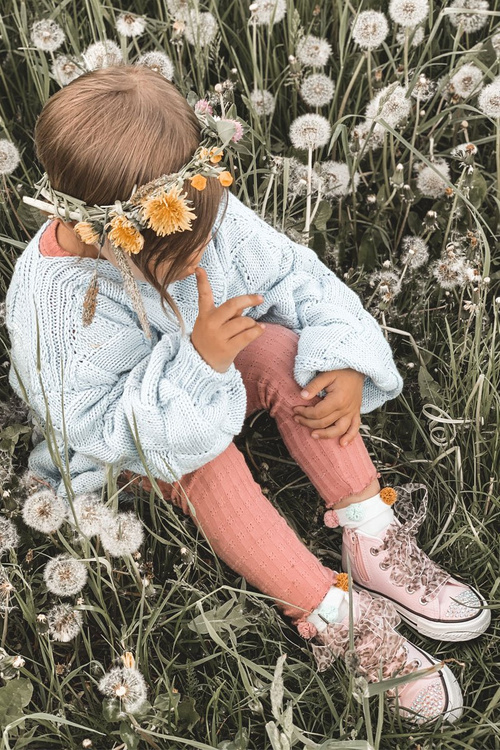 Dziecięce Trampki Z Cyrkoniami Różowe Smile