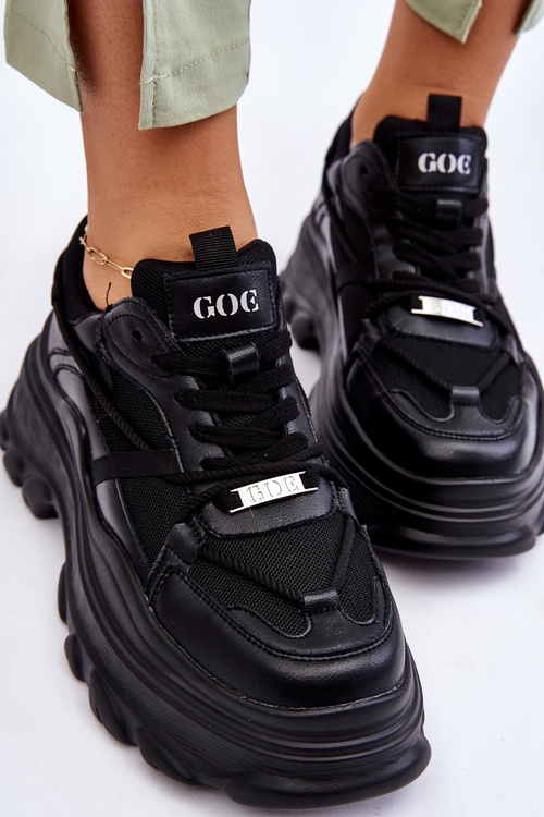 Buty Sportowe Na Masywnej Platformie GOE LL2N4030 Czarne