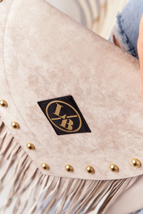 Torebka Listonoszka Z Frędzlami LAURA BIAGGI Beżowa