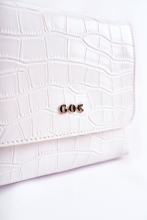 Skórzana Mała Torebka Listonoszka GOE ZNJ035 Biała