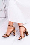 Damskie Sandały Na Słupku W Panterkę Serenity