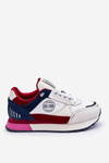 Skórzane Sneakersy Memory Foam System Big Star LL274369 Biało-Czerwone