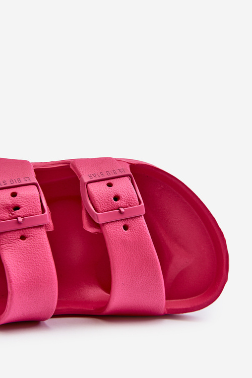 Klapki Dziecięce Lekkie Z Klamrami BIG STAR NN374545 Fuksja