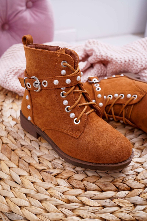 Młodzieżowe Botki Perły Camel Nargos