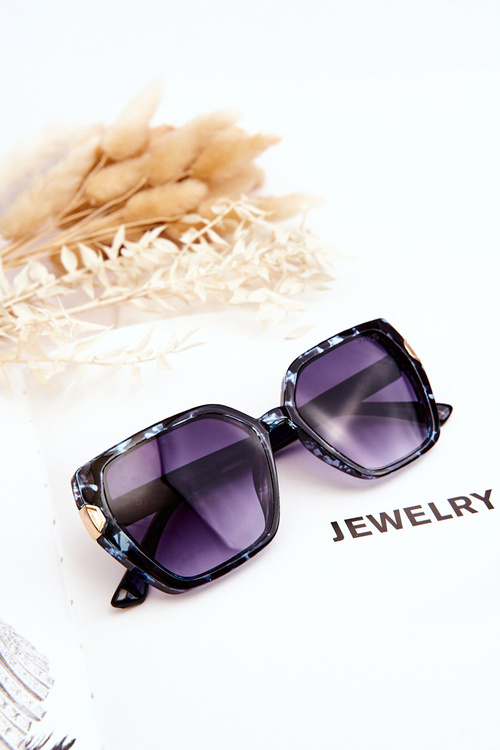 Damskie Okulary Przeciwsłoneczne Prius V213 Czarno-Niebieskie