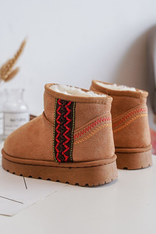 Śniegowce Botki Ocieplane Dziecięce Camel Leonora