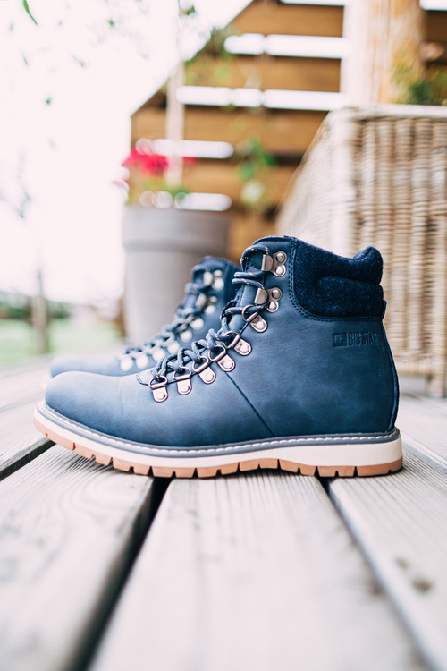 Męskie Botki Trapery Big Star Granatowe EE174403