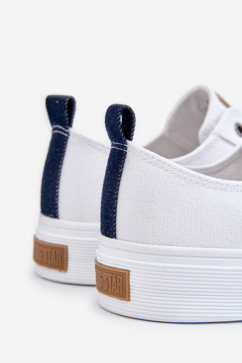 Męskie Materiałowe Trampki Big Star LL174019 Białe