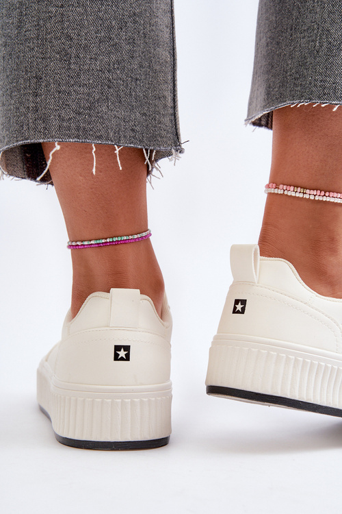 Sneakersy Damskie Na Platformie Big Star NN274254 Białe