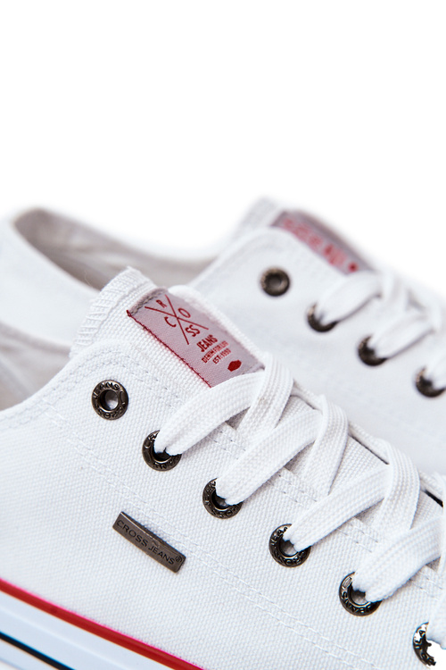 Męskie Klasyczne Trampki Cross Jeans JJ1R4001C Białe