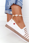 Damskie Espadryle Big Star HH276001 Beżowo-Białe
