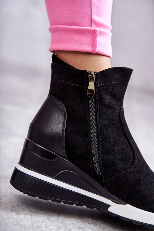 Sneakersy Na Koturnie Czarne Rita