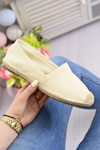 Damskie Beżowe Espadryle Slip On Lupita