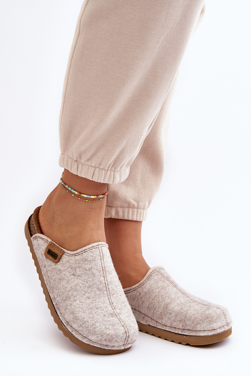 Damskie Obuwie Domowe Kapcie Inblu DJ000010 Jasnobeżowe