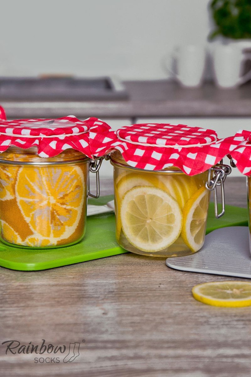 Skarpetki Rainbow Socks Owoce W Słoiku Cytryny Marchewka Groszek 2 Pary