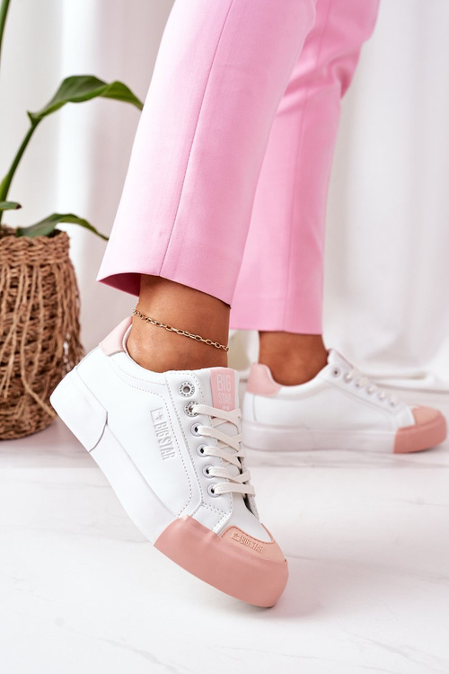 Damskie Skórzane Tenisówki BIG STAR II274027 Białe