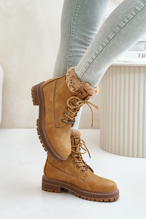 Ocieplane Trapery Damskie Big Star OO274A285 Camel