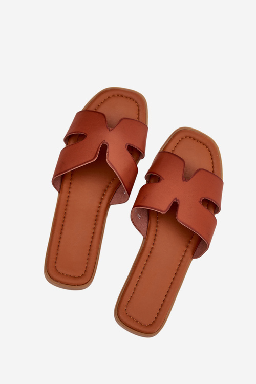 Klapki Damskie Płaskie Z Wycięciami Camel Salyra