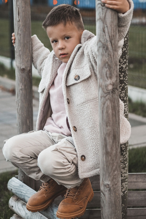 Dziecięce Ocieplane Botki Trapery Camel Cheddy