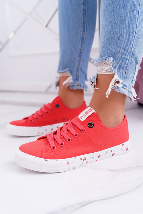 Trampki Damskie Niskie Big Star Czerwone DD274709