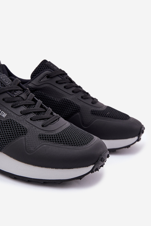 Sneakersy Męskie Na Platformie Big Star RR174361 Hi-Poly System Czarne