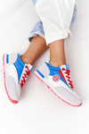 Damskie Sportowe Buty Memory Foam Big Star HH274526 Biało-Niebieskie