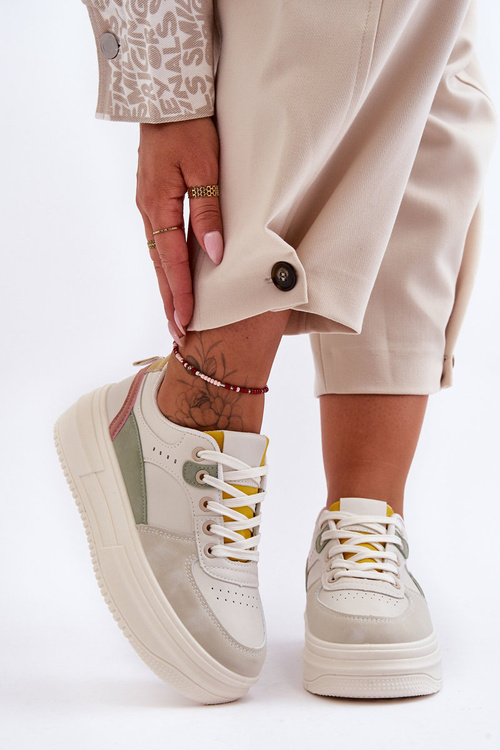 Damskie Buty Sportowe Na Masywnej Platformie Wielokolorowe Gemma