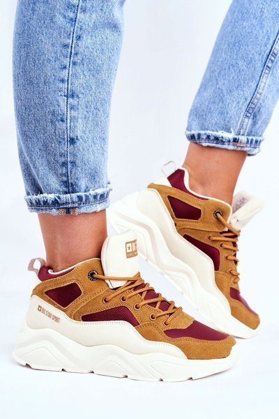 Damskie Sportowe Buty Sneakersy Big Star GG274646 Beżowe