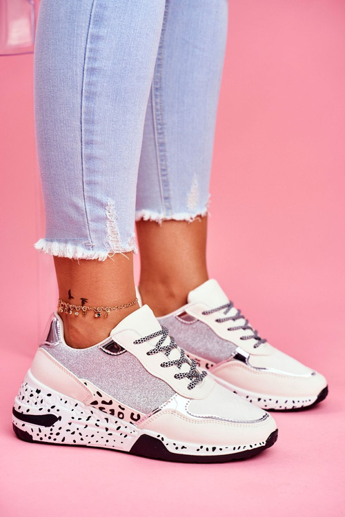 Sportowe Damskie Buty Gruba Podeszwa Białe Nokien