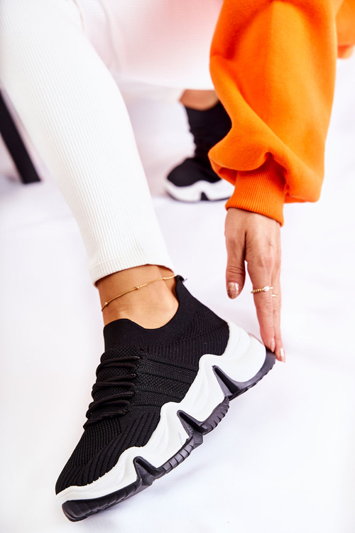 Damskie Wsuwane Sneakersy Czarne Dayen