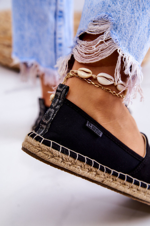 Damskie Klasyczne Espadryle Big Star JJ274952 Czarne