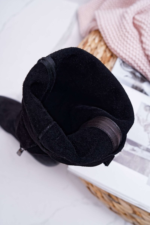 Kozaki Damskie Laura Messi 2071 Skóra Zamsz Czarne This Love