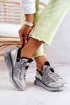 Damskie Skórzane Sneakersy Maciejka 04916-03 Szare