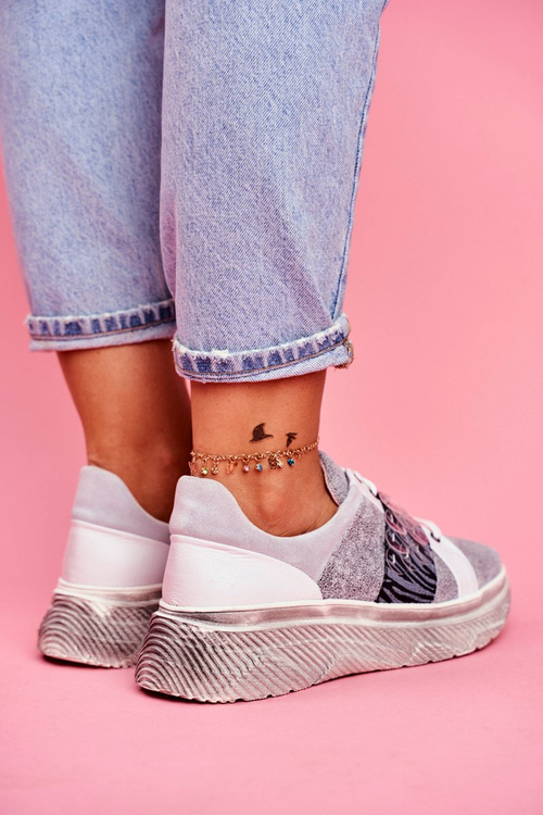 Obuwie Sportowe Sneakersy Damskie Skórzane Maciejka 04448-03