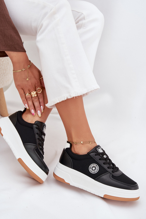 Sneakersy Damskie Na Platformie Big Star RR274573 HI-POLY SYSTEM Czarne