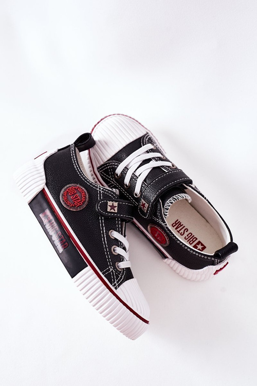 Dziecięce Skórzane Trampki BIG STAR II374042 Czarne