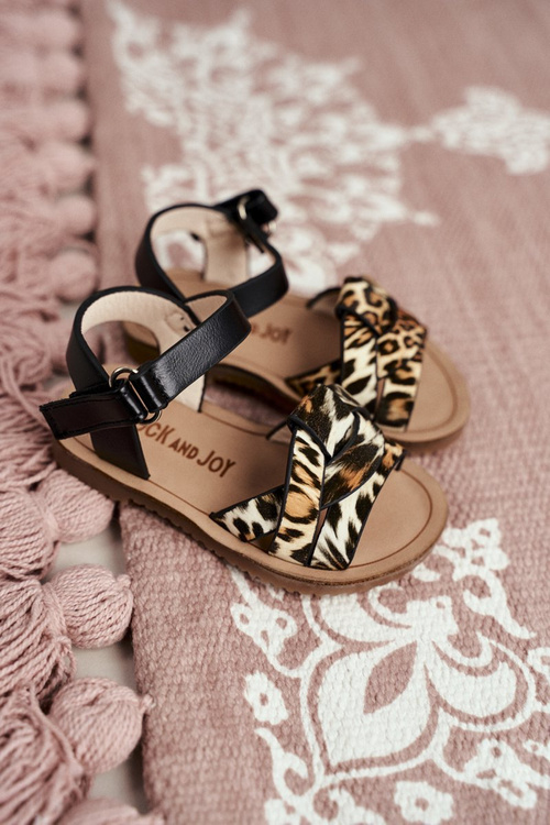 Dziecięce Sandałki Na Rzepy Dla Dziewczynki Panterka Mimi