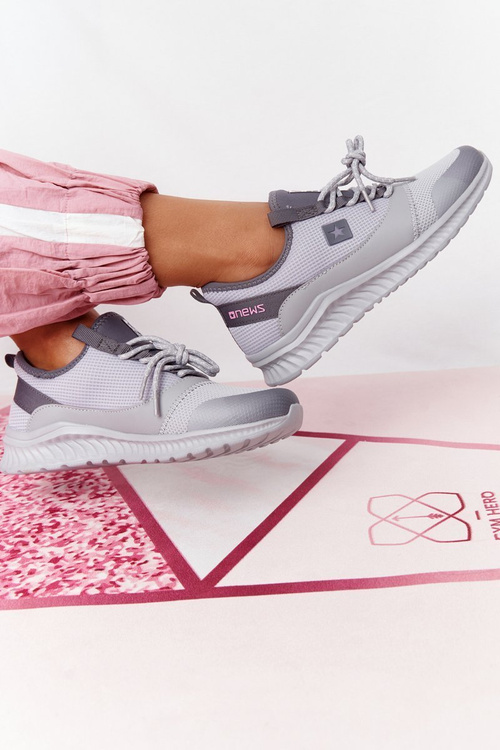 Damskie Sportowe Buty Comfort Foam Szare The Best