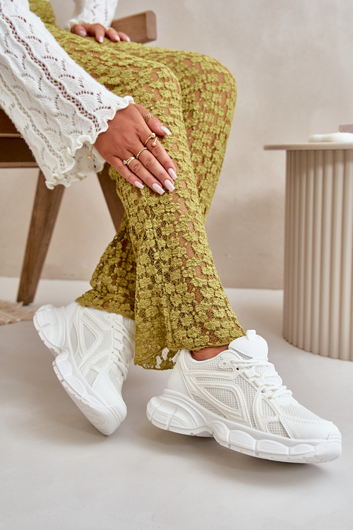 Buty Sportowe Sneakersy Damskie Białe Timoci